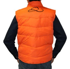 Chaleco Doble Vista De Pluma De Ganso Resistol Choco/Naranja -Resistol Shop Chaleco OrangeChoco Back