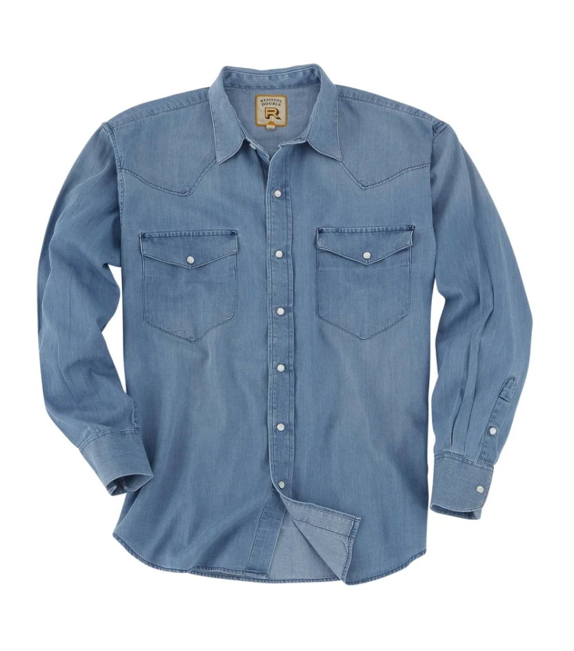 Camisa Resistol Rawlins Light Denim 1 Camisa Resistol Rawlins Light Denim