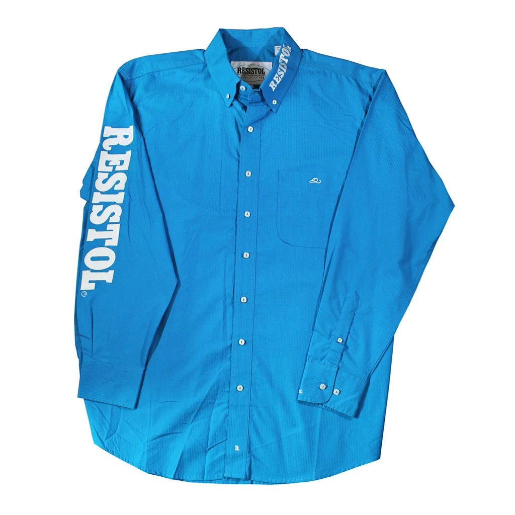 Camisa Resistol Ranch Marketing Turquoise/White 1 Camisa Resistol Ranch Marketing Turquoise/White